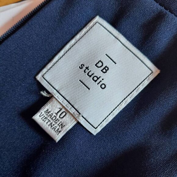 Davids Bridal Navy blue and sequined prom, evening dress - Picture 7 of 7